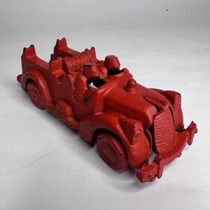 Vintage Cast-Iron Arcade Fire Truck Cast Iron Decor Fire House Decor Fireman